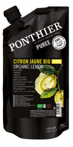 Chilled fruit purees 1kgOrganic Lemon 100% ponthier