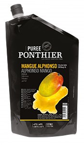 Purées de fruit réfrigérées 2,5kg Mangue Alphonso ponthier