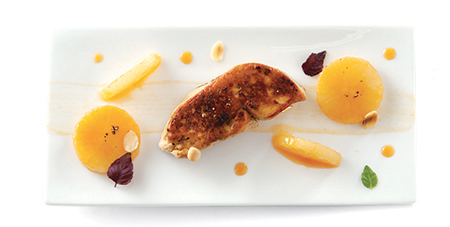 Ponthier - Foie gras poêlé, navet confit à l'abricot Bergeron
