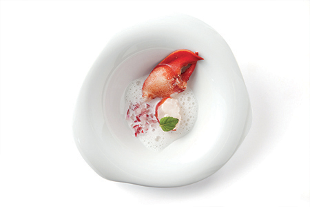 Ponthier - Coconut and ginger lobster  with diced radish