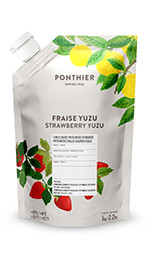 Coulis de fruit réfrigérés 1kg Fraise Yuzu ponthier