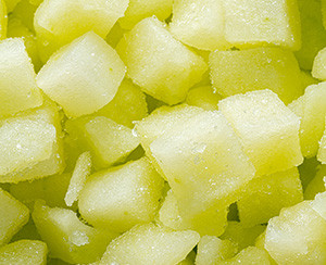 Frutas congelados IQF Pommes vertes (Cubes) ponthier