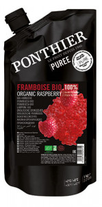 Chilled fruit purees 1kgOrganic Willamette Raspberry 100% ponthier