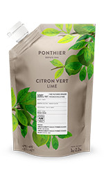 Purées de fruit réfrigérées 1kgCitron Vert 100% ponthier