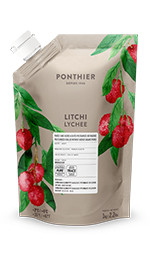 Purées de fruit réfrigérées 1kgLitchi sans sucres ajoutés ponthier