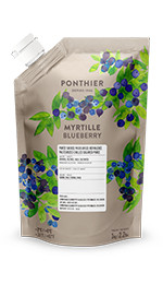 Purées de fruit réfrigérées 1kgMyrtille Sauvage, Cultivée ponthier