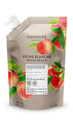 Purées de fruit réfrigérées 1kgPêche Blanche ponthier