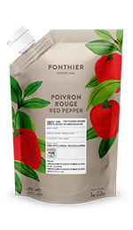 Purées de fruit réfrigérées 1kg Poivron Rouge 100% ponthier