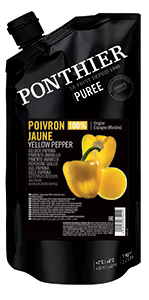 Purées de fruit réfrigérées 1kg Poivron Jaune 100% ponthier