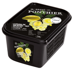 Frozen fruit purees 1kg PGI Menton Lemon  (Crushed) ponthier