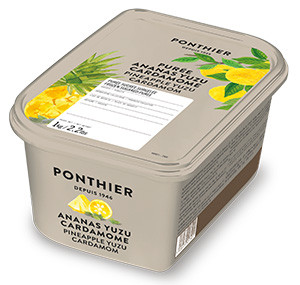 Purées de fruit surgelées 1kg Ananas Yuzu Cardamome ponthier