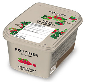 Purées de fruit surgelées 1kg Cranberry ponthier