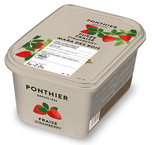 Purées de fruit surgelées 1kg Fraise Mara des Bois ponthier