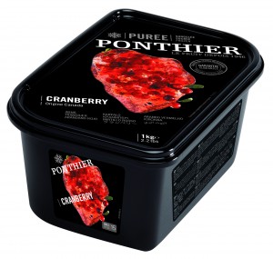 Frozen fruit purees 1kg Cranberry ponthier