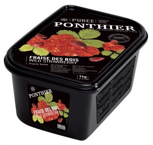 Frozen fruit purees 1kg Wild Strawberry ponthier