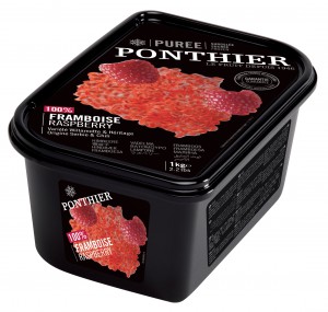 Frozen fruit purees 1kg Willamette, Mecker Raspberry 100% ponthier