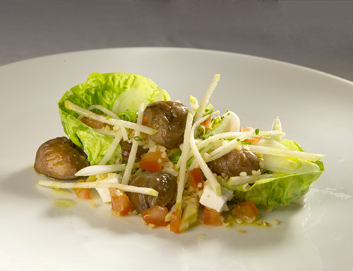 Ponthier - Salade de marrons, pommes vertes, boulgour et feta