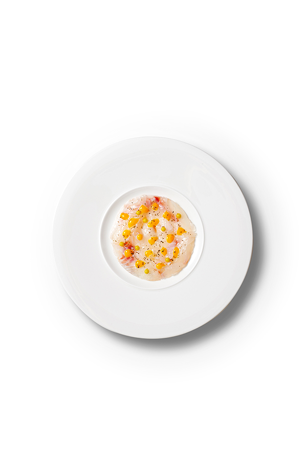 Ponthier - Carpaccio de daurade au fruit de la passion