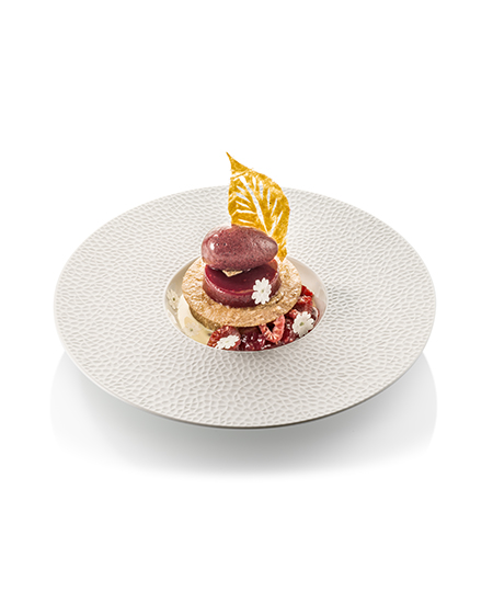 Ponthier - Raspberry verbena plated dessert
