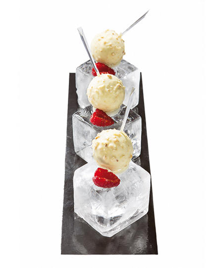 Ponthier - Iced lychee lollipops with Willamette raspberry