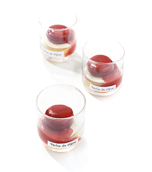 recette Ponthier Dulzor de melocotón de viña, fresa del bosque Melocotón de viña Fresa del bosque 