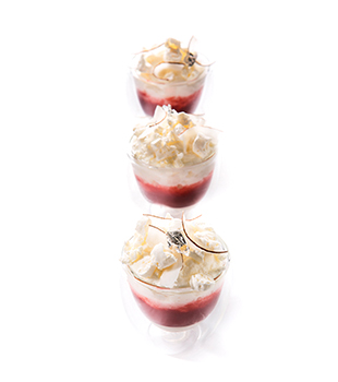 recette Ponthier Postre de coco, fresa del bosque y caramelo Fresa del bosque Coco 