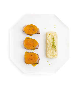 recette Ponthier Filet mignon laqué au poivron jaune Poivron Jaune 100%  