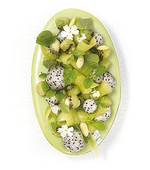 recette Ponthier Frescura de kiwi del Adour y citronela Kiwi 100%  