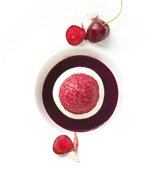 recette Ponthier Iced Basle black cherry marshmallow, coconut granita Coconut Black Cherry 100% 