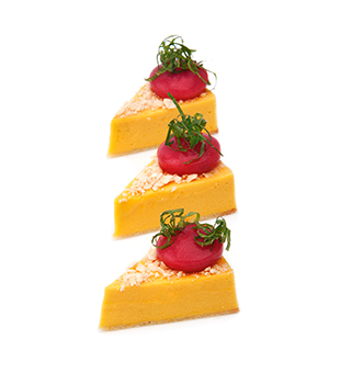 recette Ponthier Alphonso mango and redcurrant tartlets Mango Redcurrant 