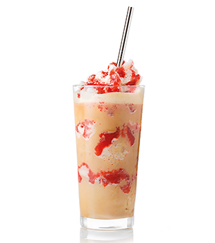 recette Ponthier Strawberry Latte Iced Coffee Erdbeere  Camarosa  