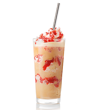 recette Ponthier Café Latte Frappé Fraise Fraise Camarosa  