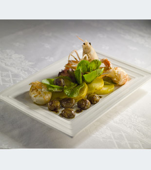 recette Ponthier Sauteed langoustine and chestnuts Chestnut  